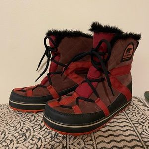 Sorel-Red-Glacy-Explorer-Ski-Waterproof-Boots